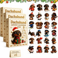 2026 Dachshund Advent Calendar 24 Days 3D Dog Figurines Christmas Ornaments