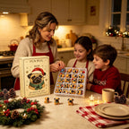 Pug Countdown Calendar 2026, 24 Three-Dimensional Figures