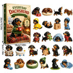 2026 Christmas Countdown Calendar 2D 24-Day Advent Cute Decor Dog Christmas Calendar Countdown Box for Kids Boys Girls Family