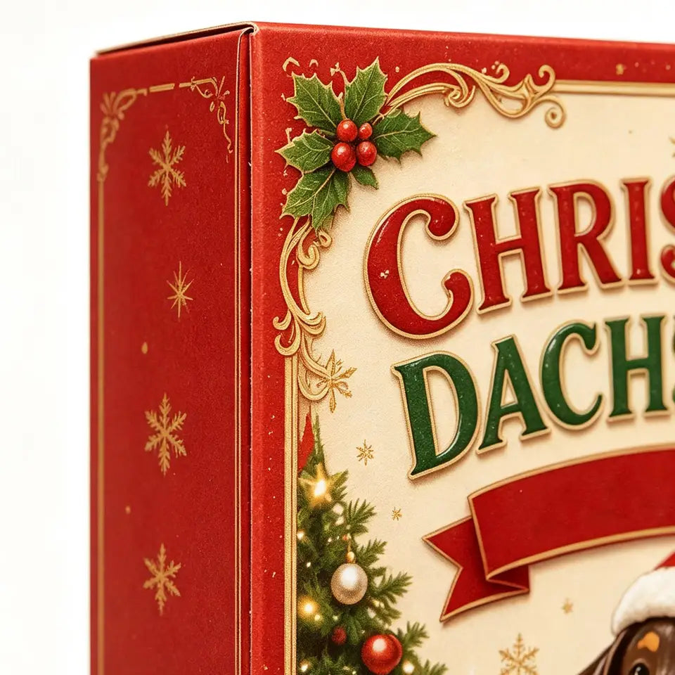 2026 Christmas Countdown Calendar 2D 24-Day Advent Cute Decor Dog Christmas Calendar Countdown Box for Kids Boys Girls Family