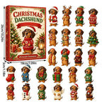 2026 Christmas Countdown Calendar 2D 24-Day Advent Cute Decor Dog Christmas Calendar Countdown Box for Kids Boys Girls Family