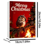 Forest Animal Calendar Christmas Advent 2026 2D Acrylic Animal Acorn 24 Days Christmas Countdown for Kids Adults Holiday Home