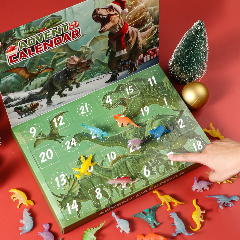 Advent Calendar 2026 Dinosaur Toys 24 Days Countdown Calendar to Christmas Surprise Toys Set with Different Dinosaur Figurine Gi