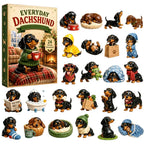 2026 Christmas Countdown Calendar 2D 24-Day Advent Cute Decor Dog Christmas Calendar Countdown Box for Kids Boys Girls Family