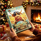 Highland Cow Figures Advent Calendar 2026, 24PCS Decorative Hanging Ornament Countdown Calendar Christmas Gift Supplies