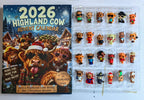 Highland Cow Figures Advent Calendar 2026, 24PCS Decorative Hanging Ornament Countdown Calendar Christmas Gift Supplies