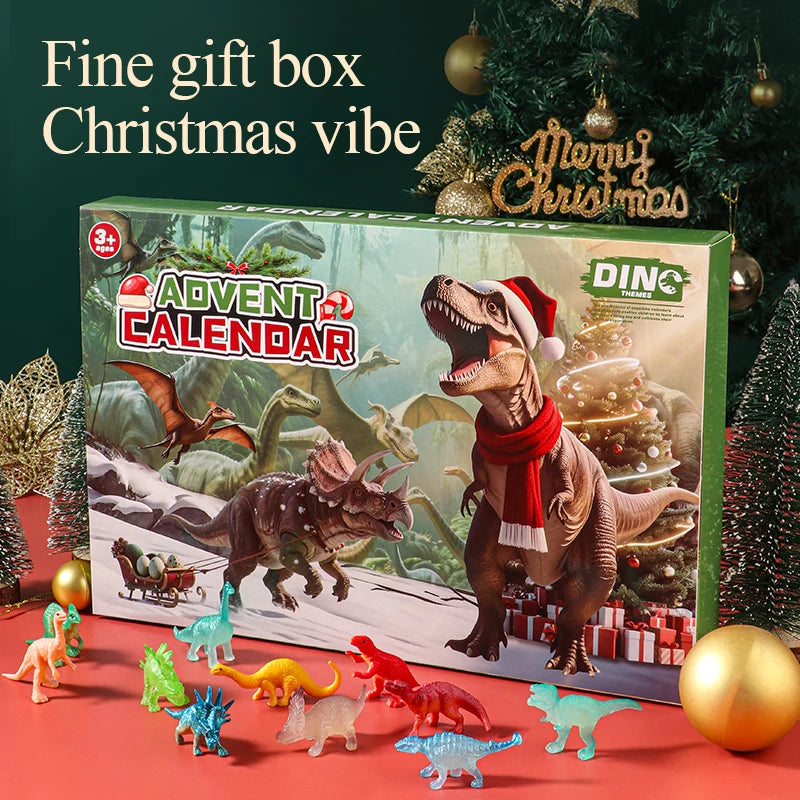 Advent Calendar 2026 Dinosaur Toys 24 Days Countdown Calendar to Christmas Surprise Toys Set with Different Dinosaur Figurine Gi